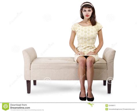 Girl Sitting And Waiting On Chaise Lounge Stock Image Image Of Chaise