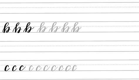 Free Brush Lettering Practice Sheets: Lowercase Alphabet - Amy Latta