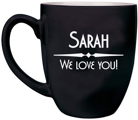 Any Text Custom Engraved Coffee Mug Laser Engraved Personalized