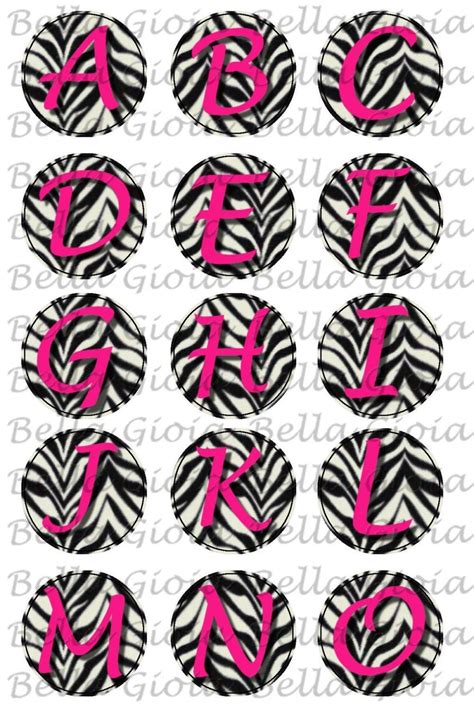 Zebra Print And Hot Pink Letters Bottle Cap Or Disc Its Images