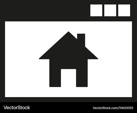 Homepage Icon Design Home Symbol Web Royalty Free Vector