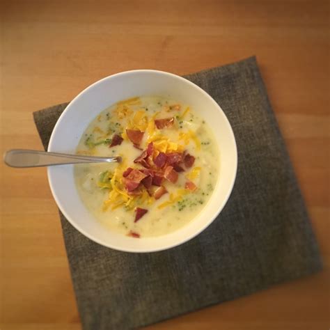 Loaded Broccoli Potato And Cheese Soup Recipe Cheese Soup Soup