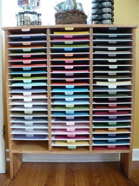 I had stacks of paper and paper pads and i couldn't find anything.read more ». paper storage | Paper storage, Craft room design ...