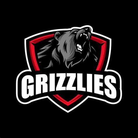 Premium Vector Grizzly Bear Mascot Logos Esportivos Urso Pardo