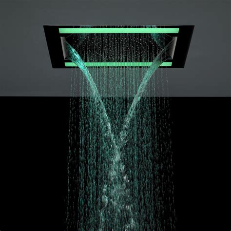 Rio Revive Showerhead With Lights And Double Waterfall Feature In