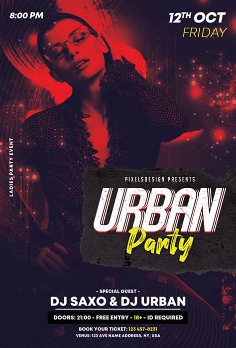 Free Urban Party Psd Flyer Template Freebie Psd Flyer Design