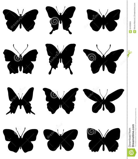 Silhouettes Of Butterflies Stock Illustration Illustration Of Decor