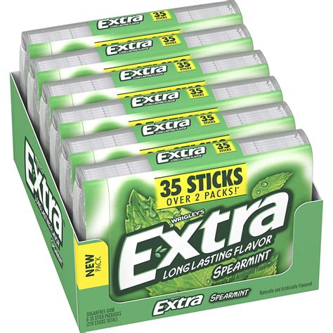 Extra Spearmint Sugarfree Gum 35 Count Pack Of 6 Piece