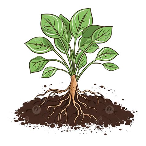Plant With Root Png Illustration Above Agriculture Anatomy PNG