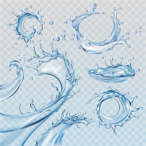 Water Splash Illustration Set Vector Eps Uidownload