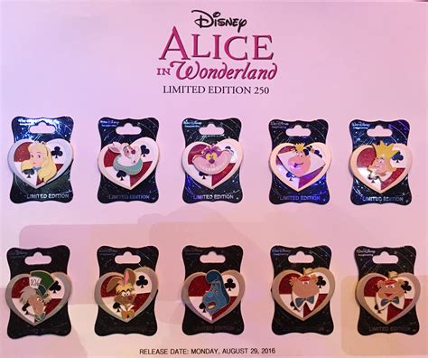Alice In Wonderland Heart Pins Disney Pins Blog