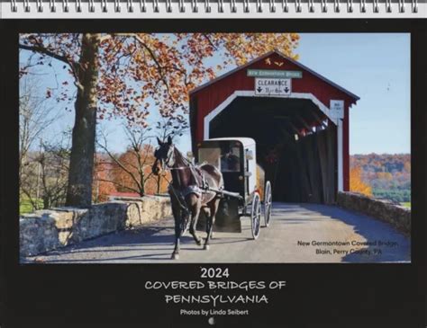 Pennsylvania Covered Bridges 2024 Wall Calendar Original Artistic