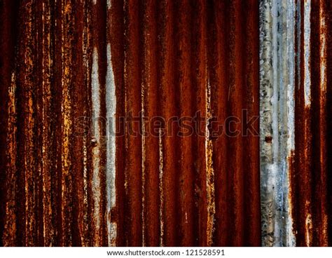 Corrugated Rusty Metal Background Stock Photo Edit Now 121528591