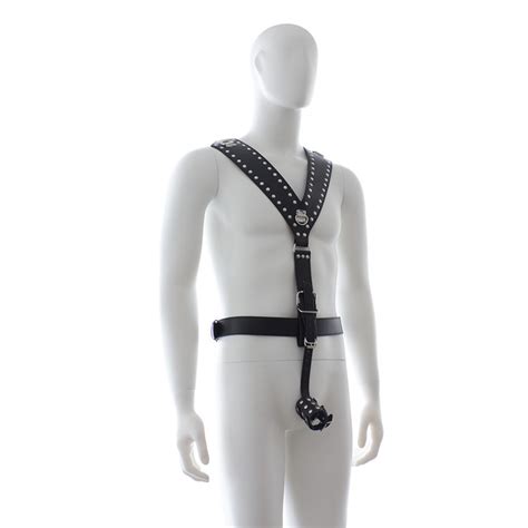 Fashion And Cool Pu Leather Mens Sexy Slave Harness Restraint Belt