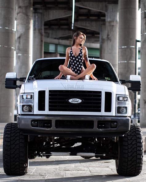 Awesome Hood Scoop Trucks And Girls Ford Trucks Ford Girl