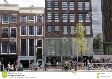 Casa Di Anne Frank A Amsterdam I Paesi Bassi Fotografia Stock