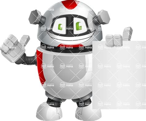 Red Robot Cartoon Character 112 Stock Vector Images Sign 3