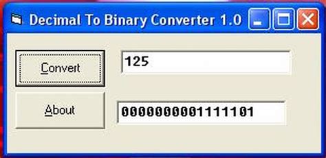 Decimal To Binary Converter Version 10 Free Source Code Tutorials