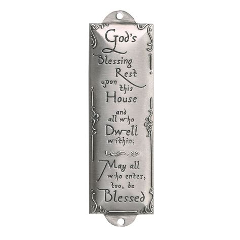Gods House Blessing Pewter Plaque Or Sign Christian House Warming