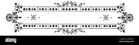 Filigree Banner Have A Leaves Design Border Its Border Is Heavy
