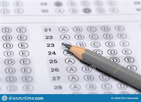 Online Exam Laptop With Checklist And Pencil Taking Test