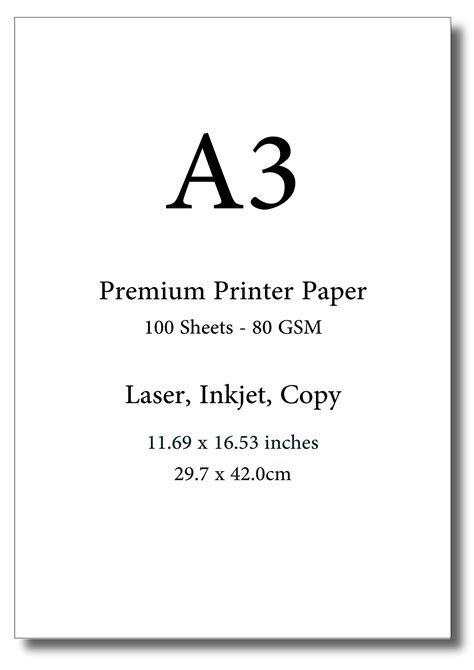 Buy A3 Premium Printer Paper 1169 X 1653 Inches International