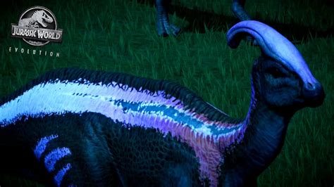 Camp Cretaceous Bioluminescent Glowing Parasaurolophus Jurassic World Evolution Youtube