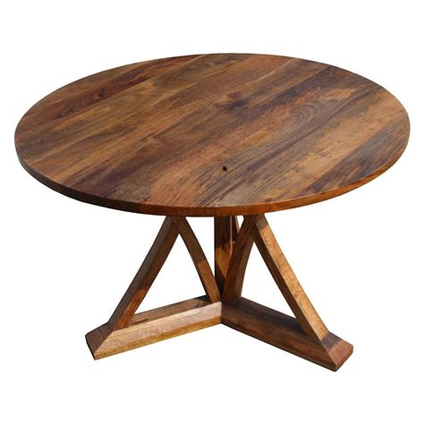Merle Mango Wood Round Dining Table 120cm Natural