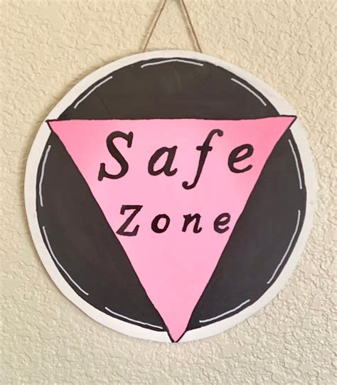 Safe Zone Sign Etsy