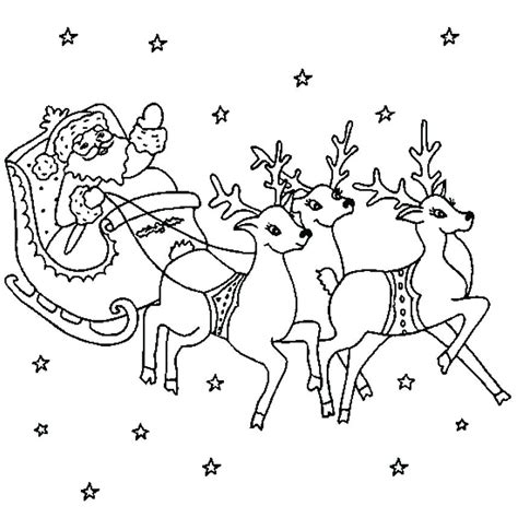 Coloring Pages Of Santa And His Sleigh At Getcolorings Com Free