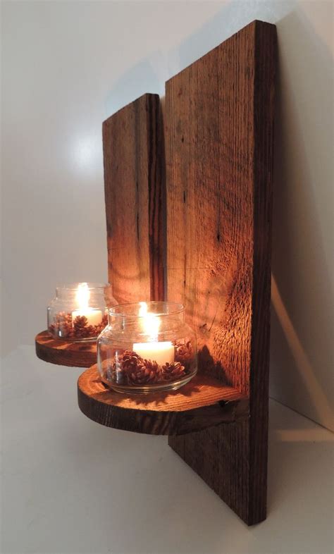 Reclaimed Barn Wood Wall Sconces Decorative Wall Sconces Candle