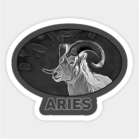 Aries Ram Zodiac Sign Aries Sticker Teepublic