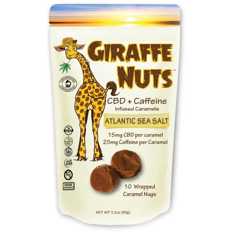 Giraffe Nuts 25mg Caffeine Atlantic Sea Salt 15mg Hemp Cbd