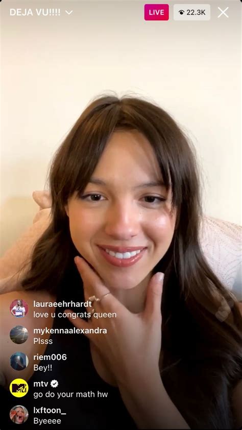 Olivia Rodrigo Via Instagram Live Instagram Live Instagram