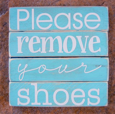 Please Remove Your Shoes Sign Burton Avenue