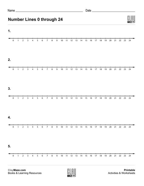 Blank Number Line Worksheets Printable Worksheet Template