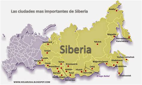 El Mapa De Siberia Las Ciudades Importantes De Siberia Hola Rusia Blog Sobre Cultura Rusa E