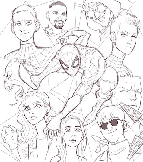 Spider Man Now Way Home Printable Colouring Page Coloring Pages My