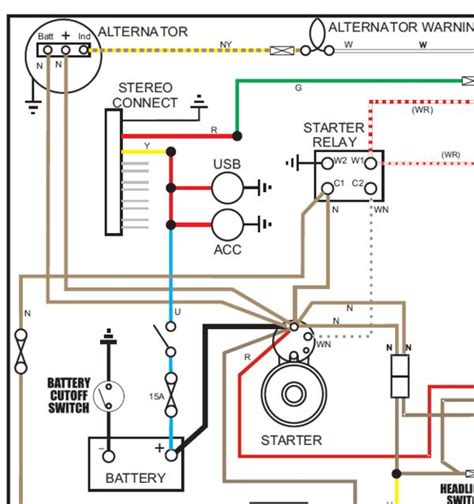 Vertical and horizontal lines are used to represent wires and each line represents a single wire that connects between electrical components. CS130 Alternator - Extra Wire Definition : MGB & GT Forum : MG Experience Forums : The MG Experience