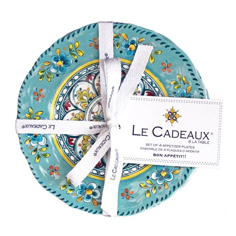 New Le Cadeaux Madrid Appetizer Plates Set 4pce 810266024944 Ebay