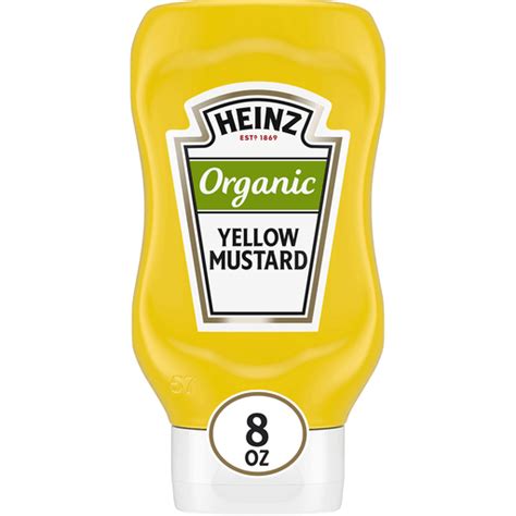 Heinz Organic Yellow Mustard 8 Oz Bottle Caseys Foods