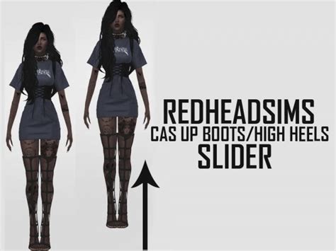 Cas Up Bootshigh Heels Slider Sims Sims 4 The Sims 4 Download