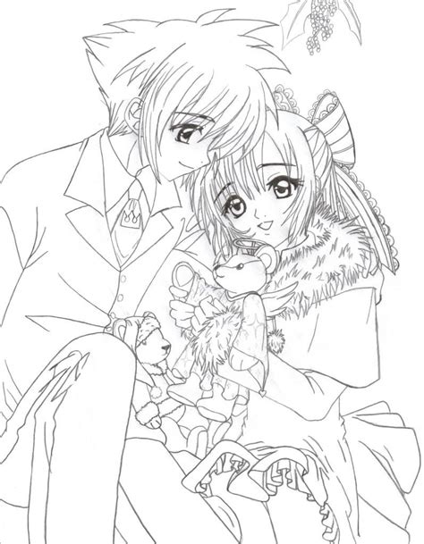 Pages Anime Couple Coloring