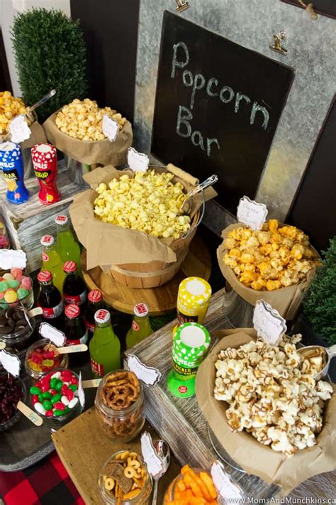 Popcorn Bar Ideas For A Buffet Moms And Munchkins