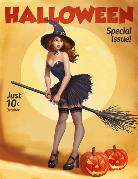 Pinup Witch By Victor Lozada R Pulp
