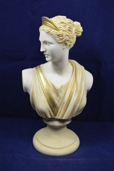 Artemis Sculpture Diana Bust Ancient Greek Goddess Of Hunt Etsy