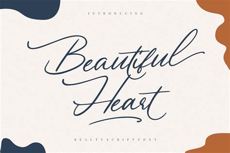 Beautiful Heart Script Font Hey Fonts