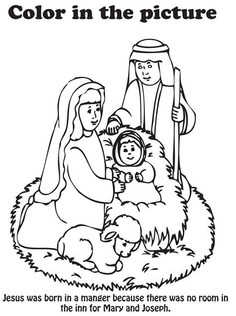 Manger Animals Coloring Pages Coloring Home