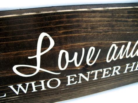 Wood Sign With Quote Rustic Wall Decor Peace Love And Joy To Etsy