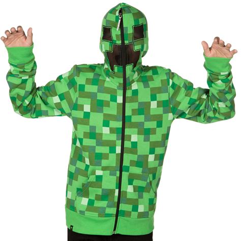 Minecraft Big Boys Creeper Zip Up Costume Hoodie With Mask Buy